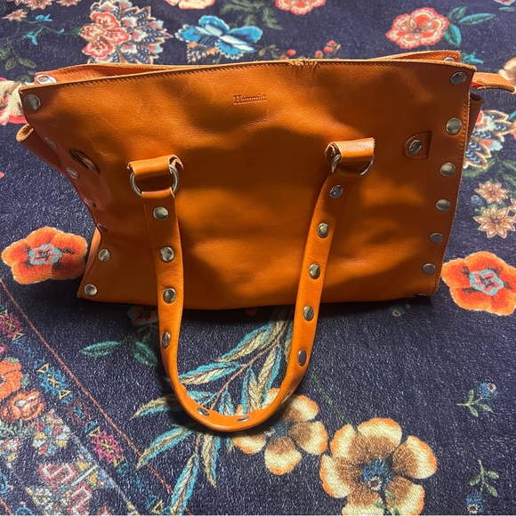 Hammitt Vibrant Orange large Leather Tote with Studs - Picture 2 of 11